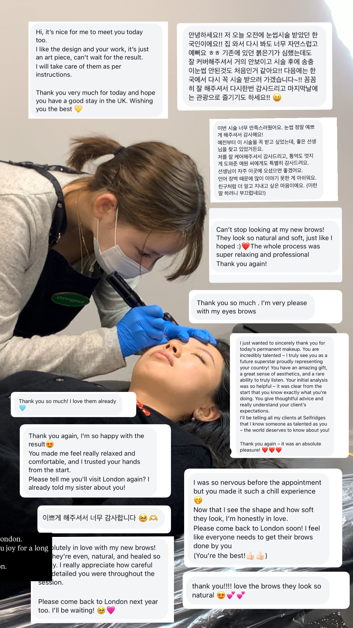 Korean brow artist Hani currently based in London - PMU bookings open